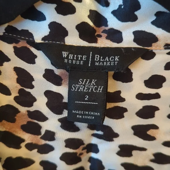 2 Silk WHBM Leopard Blouse - Picture 3 of 8